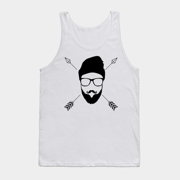 Hipster Shirt Tank Top by AzMcAarow